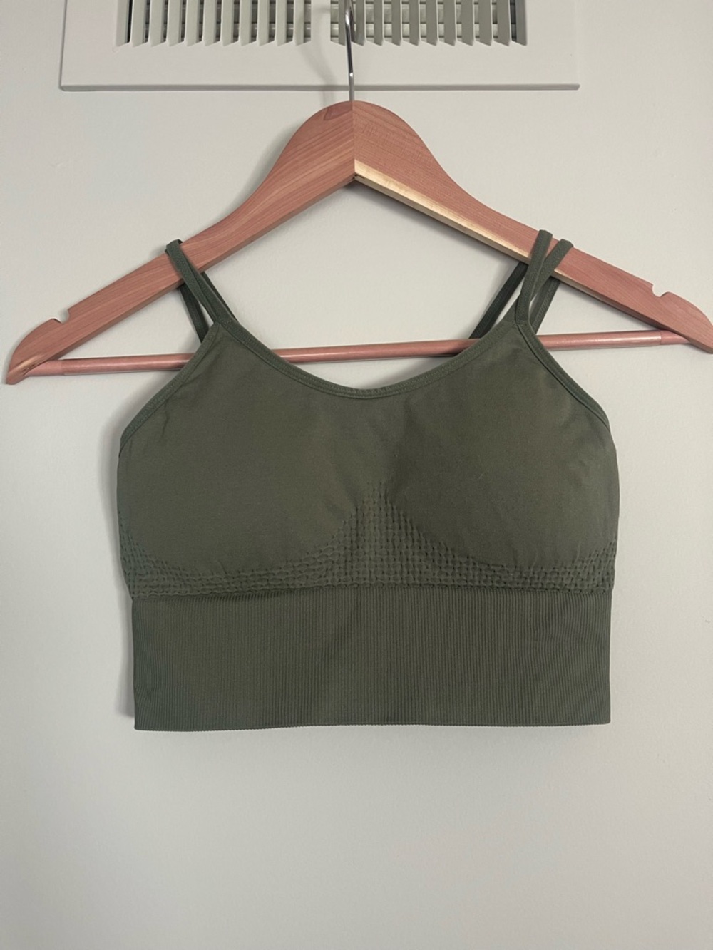Olive Green Seamless Longline Bralette - Women Intimates
